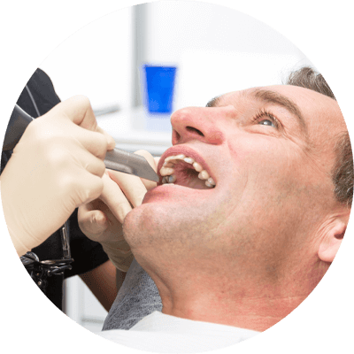dental patient undergoing cerec scan