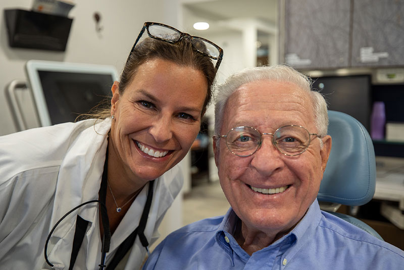 Dr. Salem with patient