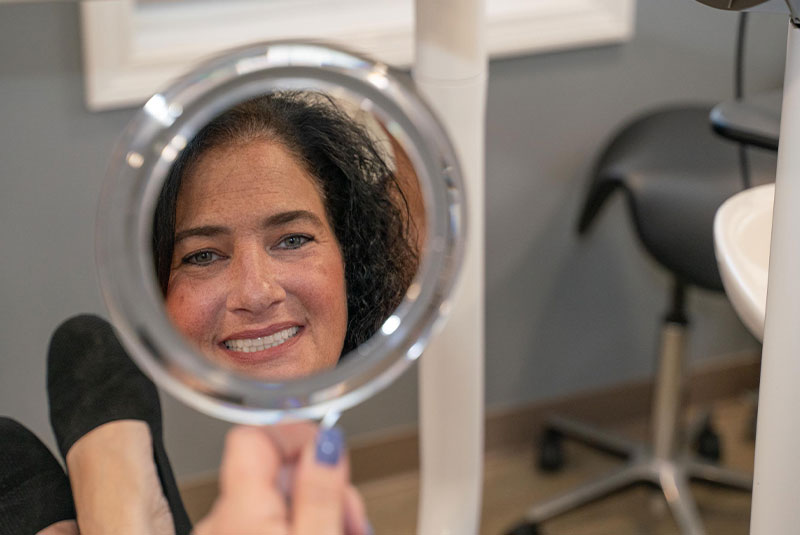 dental patient smiling